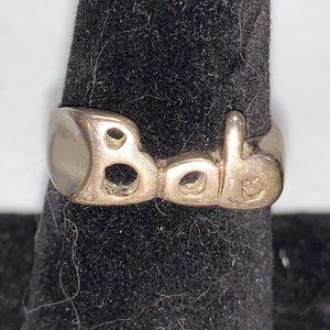Sterling Silver Bob Name Ring, Size 11